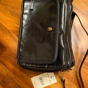 Brand new Etienne Aigner black patent, leather purse